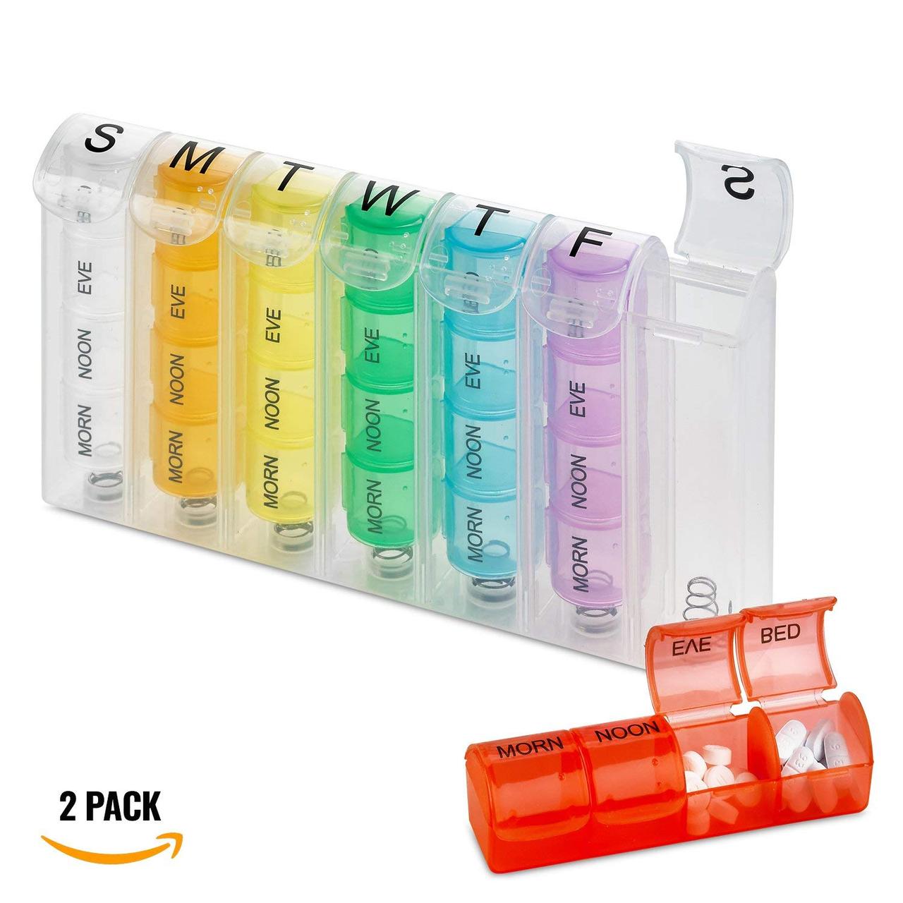 Настільний органайзер для таблеток Pop-Up Weekly Pill Organizer, фото 1