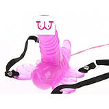 Вібратор- метелик із фалосом Strong butterfly з пультом, фото 3