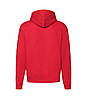 Чоловіча толстовка з капюшоном на блискавці преміум червона 034-40, фото 2