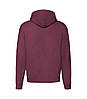 Чоловіча толстовка з капюшоном на блискавці преміум бордова 034-41, фото 2