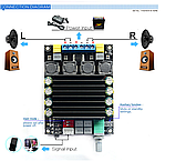 Аудіопідсилювач D-класу TDA7498 Hi-Fi, 2 x 100 W, фото 5