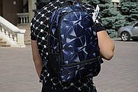 Рюкзак городской модный качественный Brew с принтом, цвет темно-синий