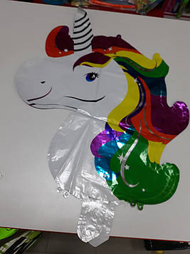 Повітряний фігурний куля фольгований єдиноріг