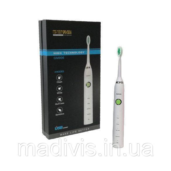 Акумуляторна зубна щітка Gemei GM-906, 4 режими