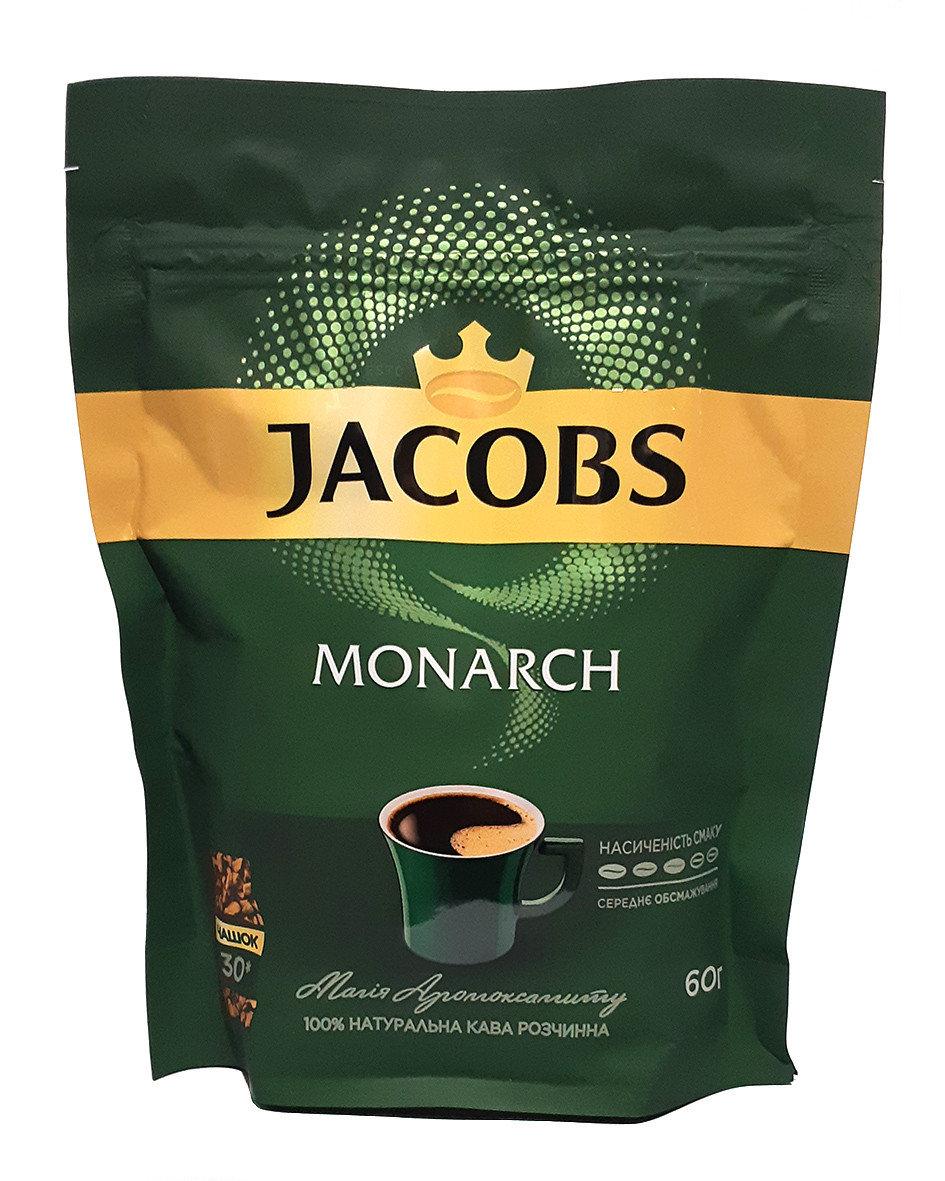 Кава розчинна сублімована Jacobs Monarch 60 г у м'якій упаковці, фото 1