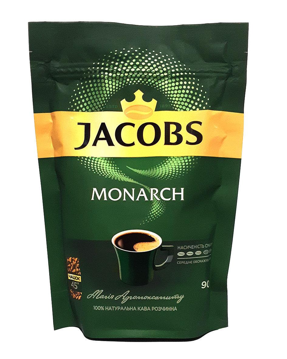 Кава розчинна сублімована Jacobs Monarch 90 г в м'якій упаковці