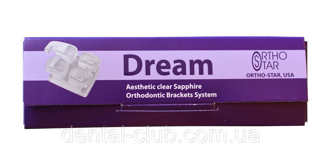Сапфірові брекети Ortho-Star (Орто-Стар) Dream Clear mini, повний комплект 20 шт., 018" паз, USA (США)