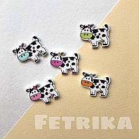 Ґудзики "Корови" дерев'яні, 26*20 мм