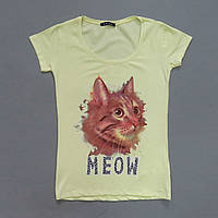 Футболка "Кот" женская. S-M, L-XL