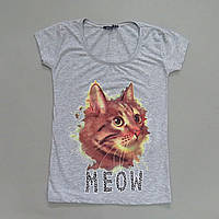 Футболка "Кот" женская. S-M, L-XL