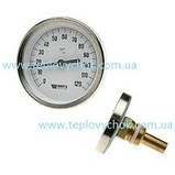 Термометр 0-120 С Watts біметалічний осьовий, фото 2