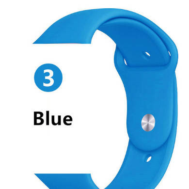 Ремінець для Apple Watch (38/40/41 mm) Silicone Blue 3, фото 1