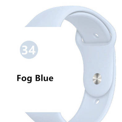 Ремінець для Apple Watch (38/40/41 mm) Silicone Fog Blue 34, фото 1
