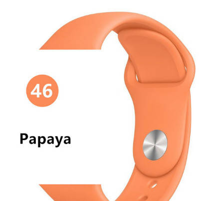 Ремінець для Apple Watch (42/44/45/49 mm) Silicone Papaya 46, фото 1