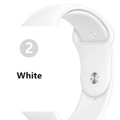 Ремешок для Apple Watch (38/40/41 mm) Silicone White 2, фото 1