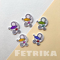 Ґудзики "Коляски" дерев'яні, 25*28 мм, Мікс