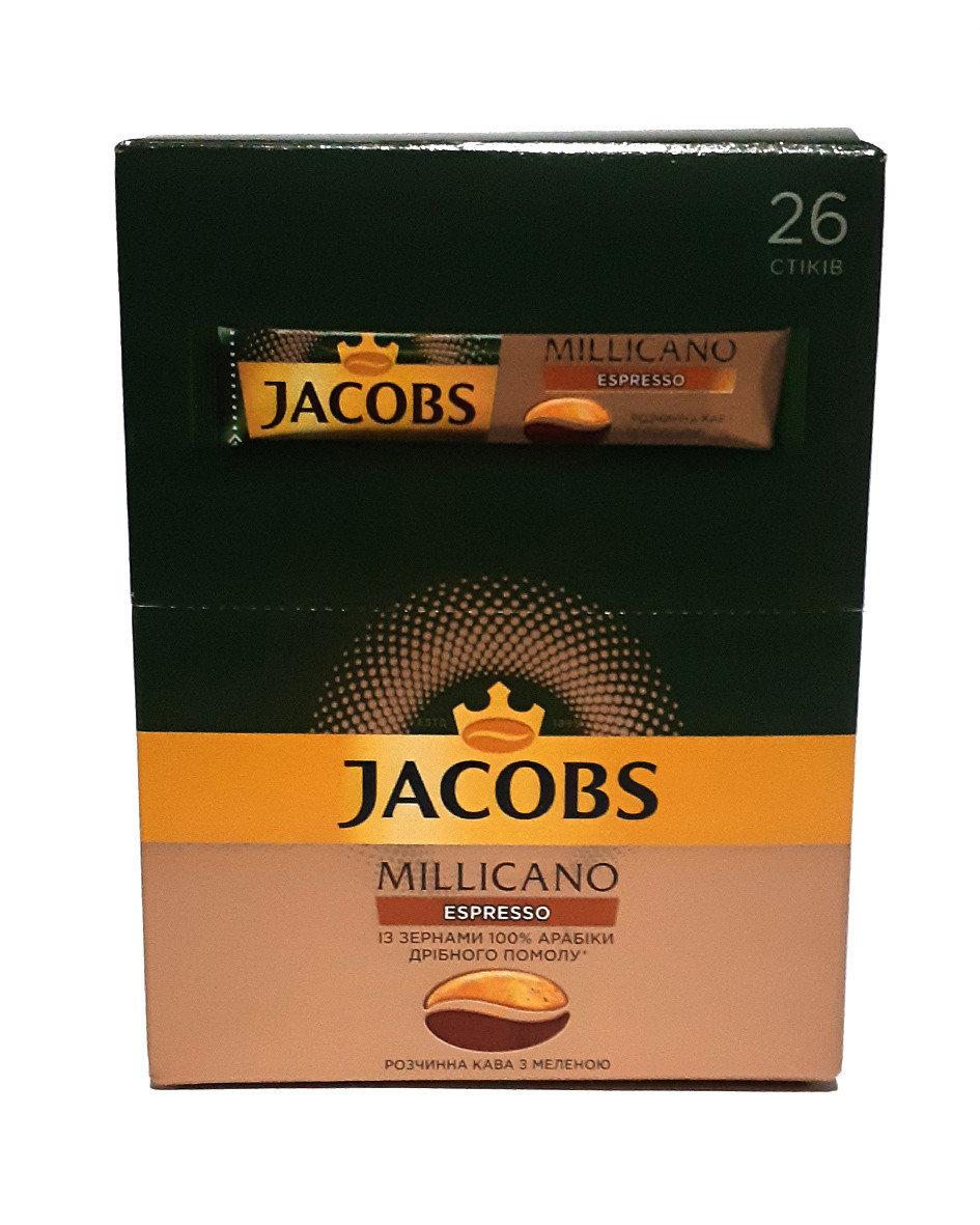 Кофе растворимый Jacobs Millicano Espresso 26 x 1,8 г в стиках, цена ...