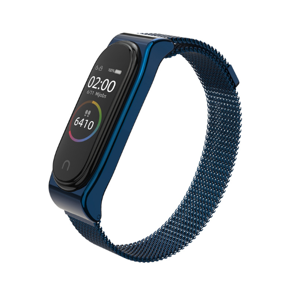 Ремінець Xiaomi Mi Band 4 / 3 MiJobs Milanese SE миланська петля на магніті металевий Синій 1700P