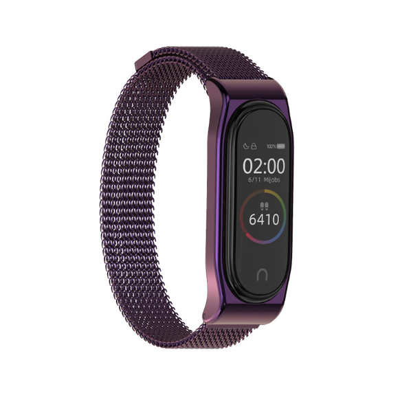 Ремінець Xiaomi Mi Band 4 / 3 MiJobs Milanese SE миланська петля на магніті металевий Фіолетовий 1700P