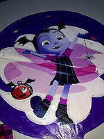 Гелиевый шар фольгированный круглый с рисунком девочка - монстрик