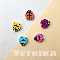 Ґудзики "Сонечки" дерев'яні, 18*16 мм, Мікс