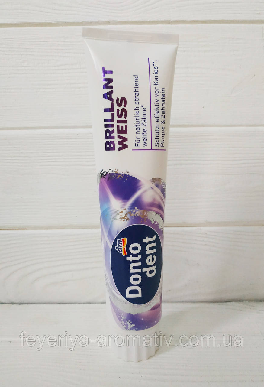 Зубная паста отбеливающая DontoDent Brillant Weiss 125 мл Германия - фото 1 - id-p589630521