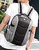 Міський каркасний рюкзак Ozuko 8980 з відділом для ноутбука 15,6 дюймів сірий, фото 5