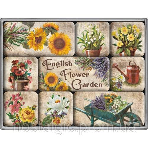 Набір з 9 магнітів Ностальгічне-Art English Flower Garden (83042)