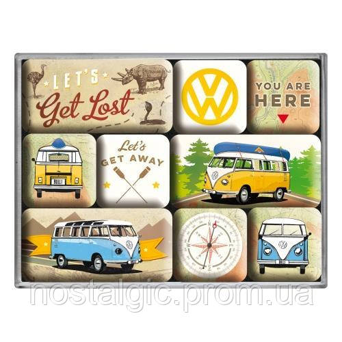 Набір з 9 магнітів Ностальгічне-Art VW Bulli - Let Get Lost (83080)