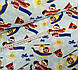 Бавовняна тканина ведмедика на вертольотах і літаках на блакитному (0261), фото 3