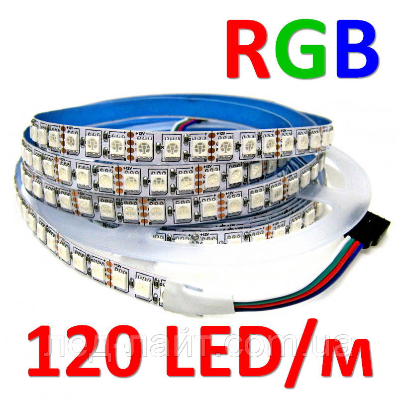 Світлодіодна стрічка 12V 5050(120LED/м) IP20 RGB