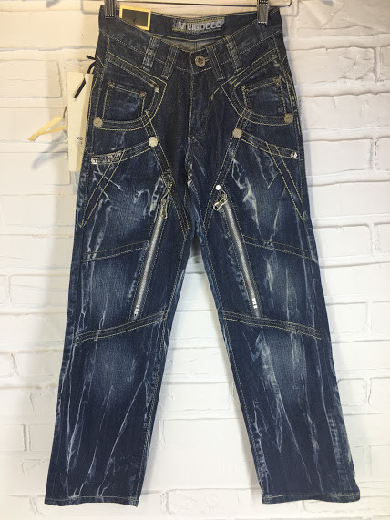 Джинси підліткові Vigoocc 3093 сині з потертостями 23