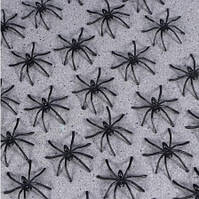 Павуки на Хелловін 10 штук 4 см чорний
