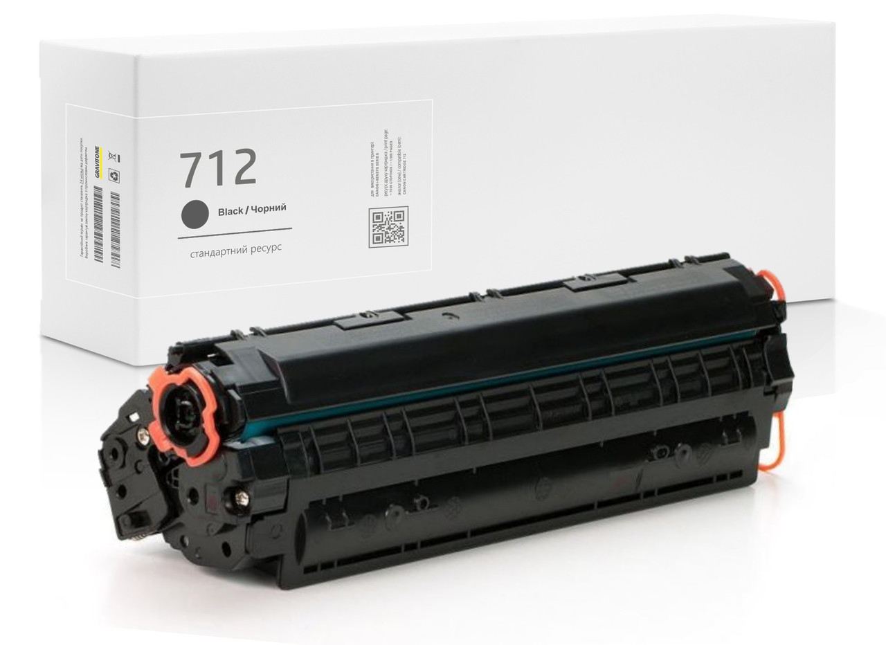 Сумісний Картридж Canon 712 (1870B002) Black, 2.000 стор., аналог від Gravitone (GTC-CRG-712-BK), фото 1