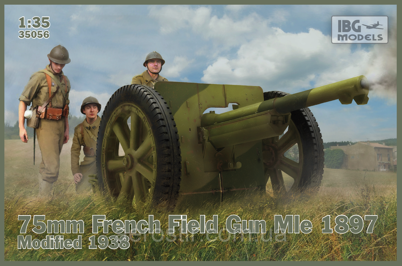 75mm French Field Gun Mle 1897 Modified 1938 1/35 IBG Models  35056, фото 1