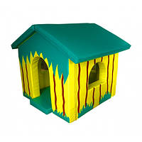 М'який будиночок Джунглі великий кожзам Зелений/Жовтий (Тіа-sport ТМ)