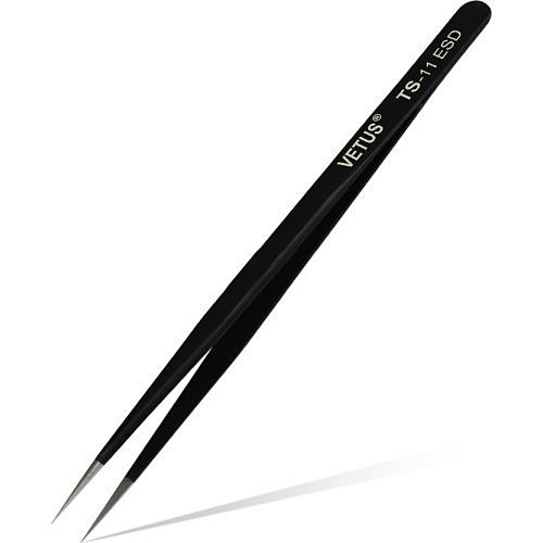 Пінцет Vetus TS-11 ESD гострий прямий 140 мм