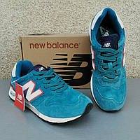 New Balance кросівки чоловічі блакитні нубук осінь р 42