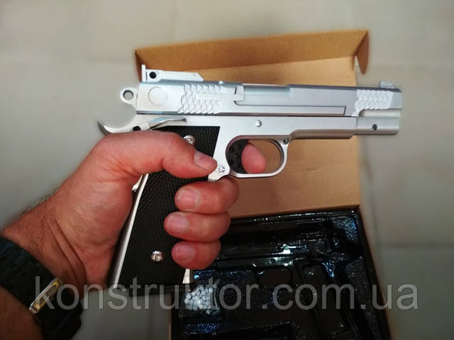 Страйкбольный пістолет Браунінг G. 20S Silver (Browning HP) купити