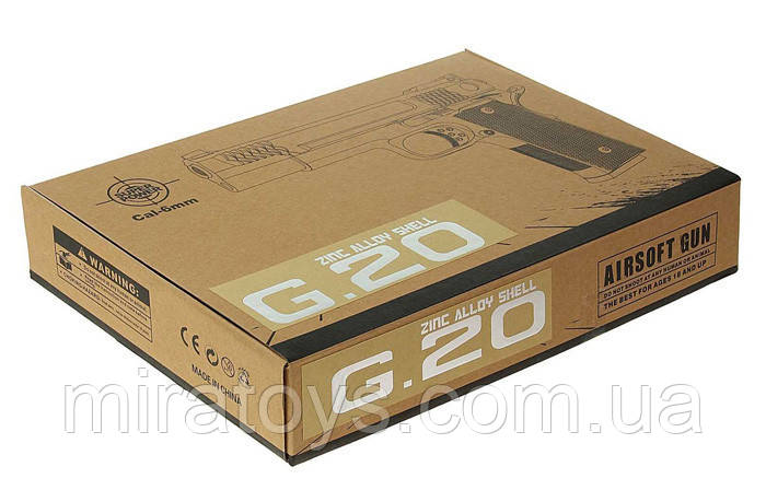 Дитячий металевий пістолет Galaxy G20S Silver