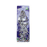 Новорічна прикраса - підвіска з прикрасами, 2,7 м, сріблястий, пластик, текстиль (471157-1), фото 3