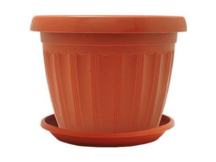 Вазон із підставкою Терра (теракот) 0.55 л, фото 1