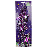 Новорічна прикраса - підвіска з прикрасами, 2,7 м, фіолетовий, пластик, текстиль (471164-6), фото 2