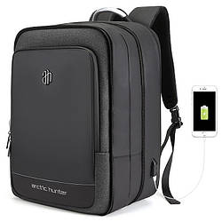 Діловий бізнес-рюкзак портфель Arctic Hunter B00227L з розширювачем 10см, USB портом, об'ємом до 41л