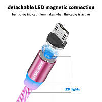 Магнітний Micro USB 2.1 А Neon Red