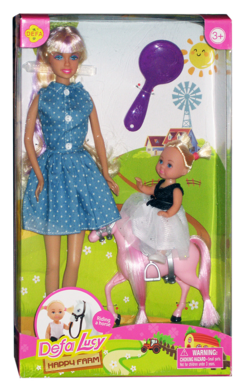 Кукла Defa с дочкой и лошадкой (8399-BF)
