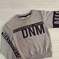 Джемпер для хлопчика сірий з начосом Розміри 110