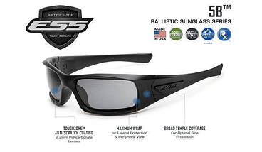 ESS - 5B - Black Frame Smoke Gray Lenses - EE9006-01 (для страйкболу), фото 5