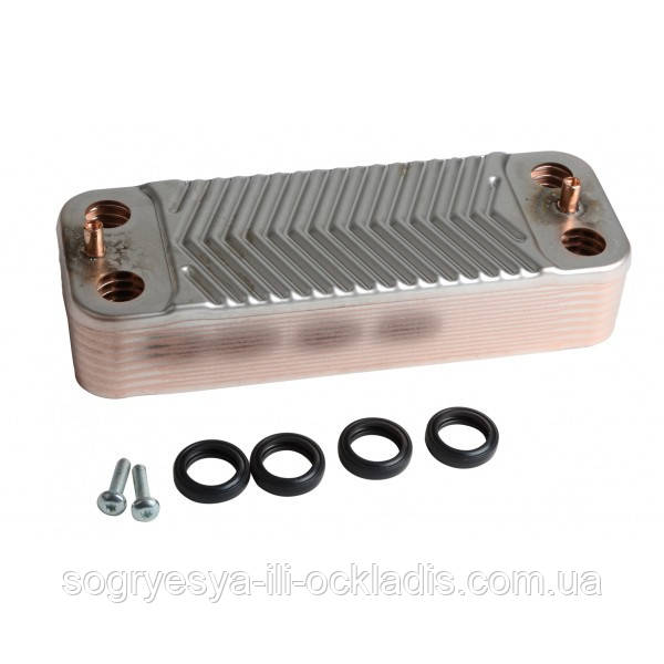 Теплообмінник ГВС Swep Zilmet 16 пластин 179 мм (б.ф.у, EU) Saunier Duval Isofast E1 Isomax E2, арт. 05733000, к.з. 0628/3, фото 1