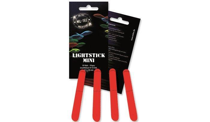 Mil-Tec - Lightstick - Mini - 4.5 x 40 mm - 10 pcs - Red - 14931510 (для страйкболу)